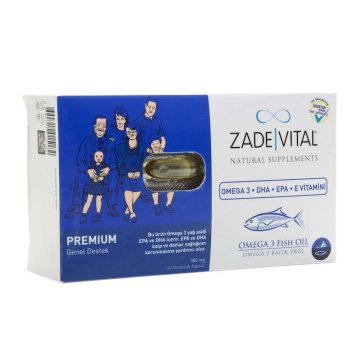 Zade Vital Omega 3 Balık Yağı Premium 500 mg 60 Blister Kapsül