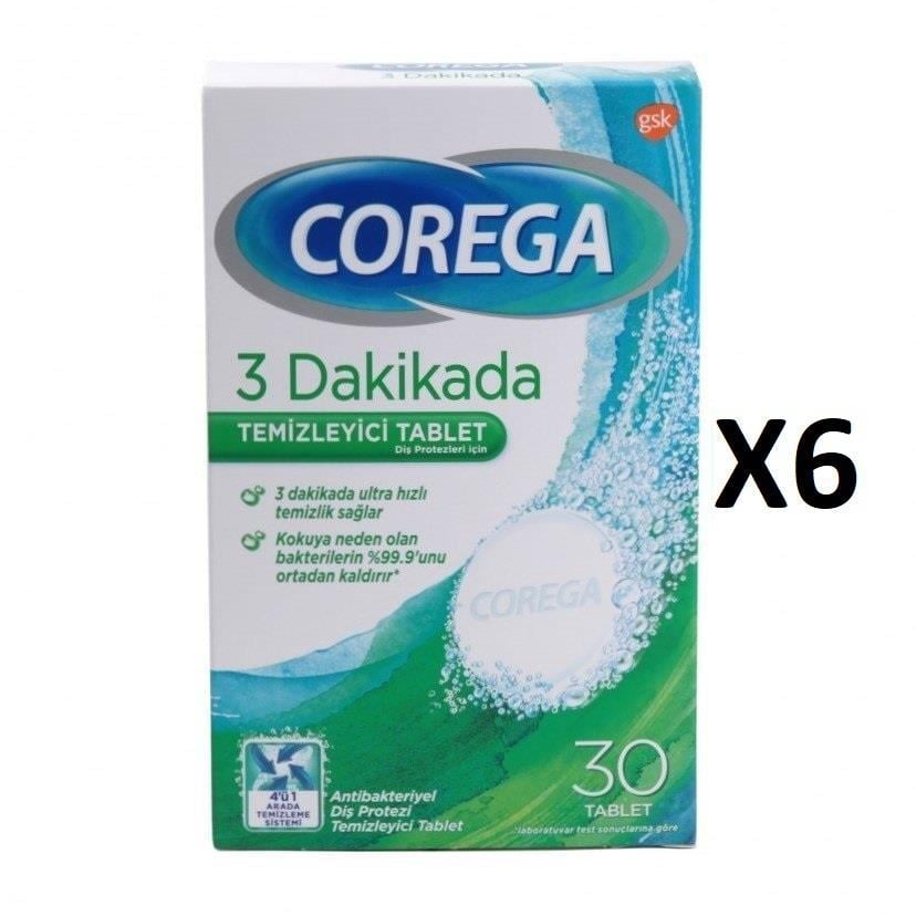 Corega Diş Protezi Temizleyici 30 Tablet 6'lı