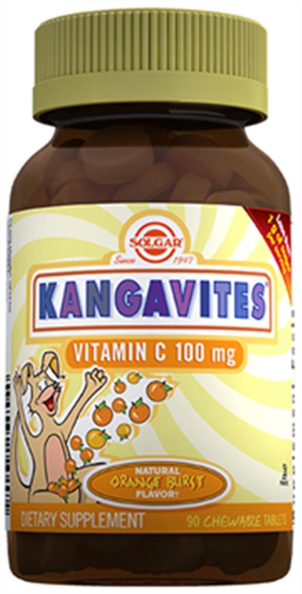 Solgar Kangavites Vitamin C 100 mg 90 Çiğ.Tab.