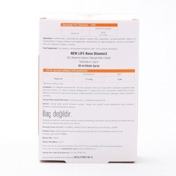 New Life Nano Ditamin3 500UI D3 Sprey 30 ml