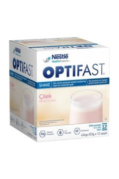 Nestle Optifast Milk Shake Çilekli 12 Saşe 636 GR