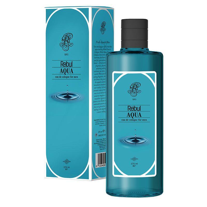 Rebul Aqua 270 ml Cam Şişe Kolonya