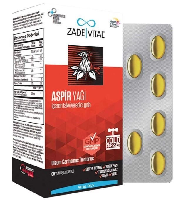 Zade Vital Aspir Yağı 600 mg 60 Blister Kapsül