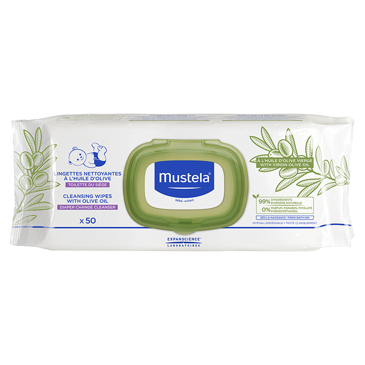 Mustela Cleansing Wipes Zeytinyağlı Islak Mendil 50 Adet
