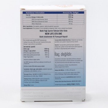 New Life Efa  One Omega 3 Balık Yağı 45 Softgel