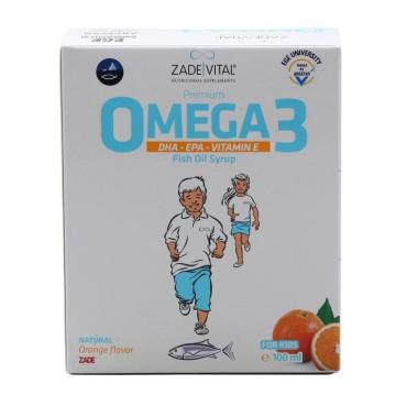Zade Vital Premium Omega 3 Portakallı Balık Yağı Şurubu 100 ml