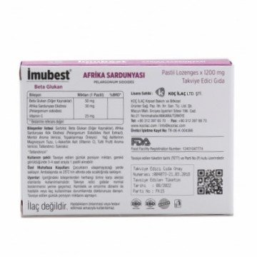 İmubest Beta Glukan Boğaz Pastili 24 Tablet
