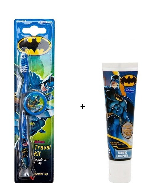 Batman Kapaklı Diş Fırça + Diş Macun Set