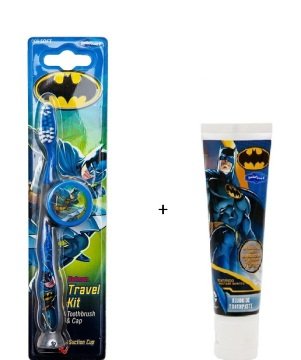 Batman Kapaklı Diş Fırça + Diş Macun Set