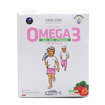 Zade Vital Premium Omega 3 Çilekli Balık Yağı Şurubu 100 ml