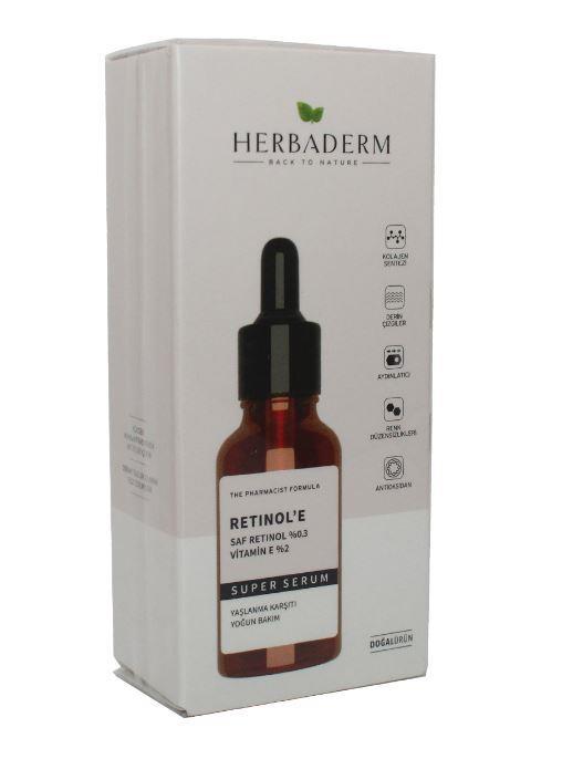 Herbaderm Super Serum Retinol E Vitamini Yaşlanma Karşıtı Serum 30 ml