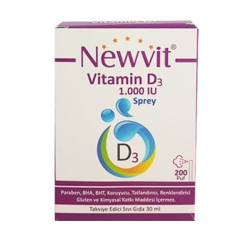 Newvit Vitamin  D3 1000 IU Sprey 30 ml