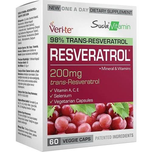 Suda Vitamins Resveratrol 60 Bitkisel Kapsül