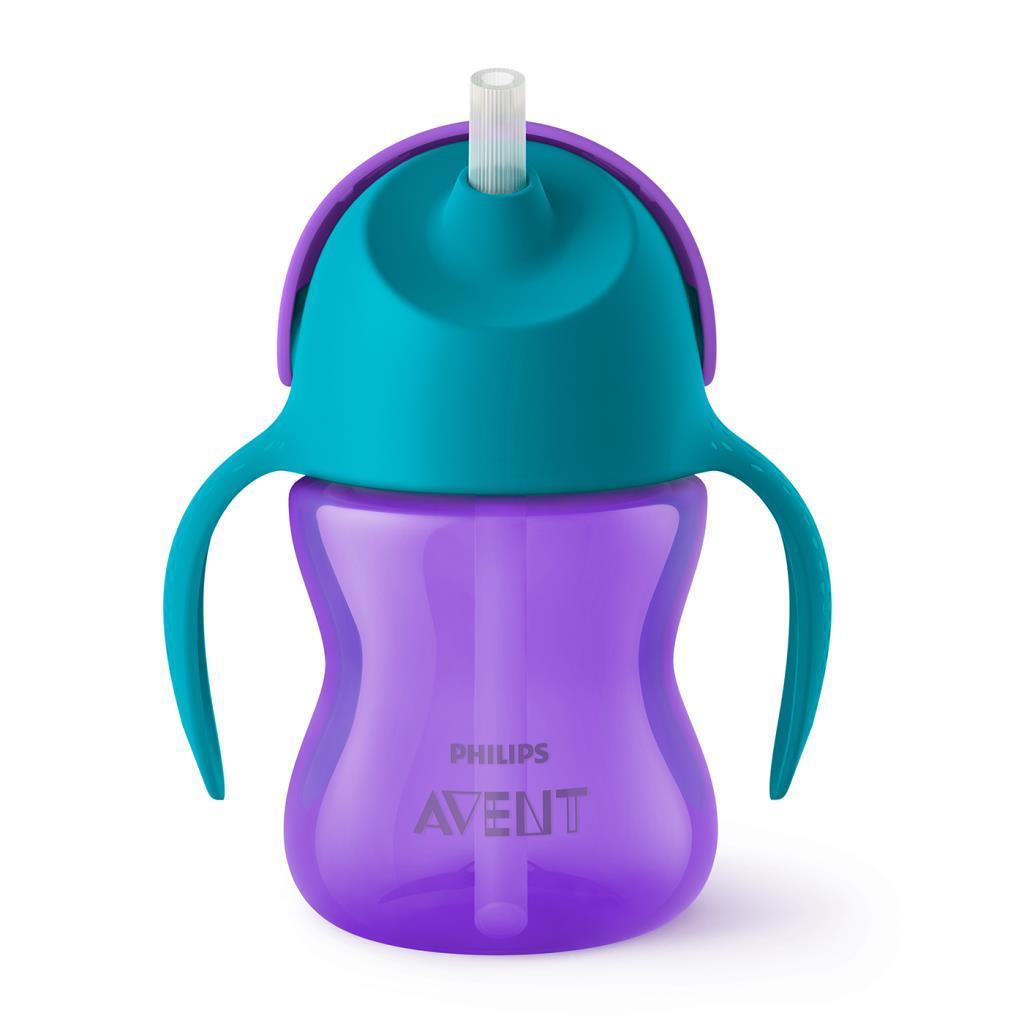 Avent Desenli Pipetli Bardak Mor 200 ml 9m+ K SCF796/02