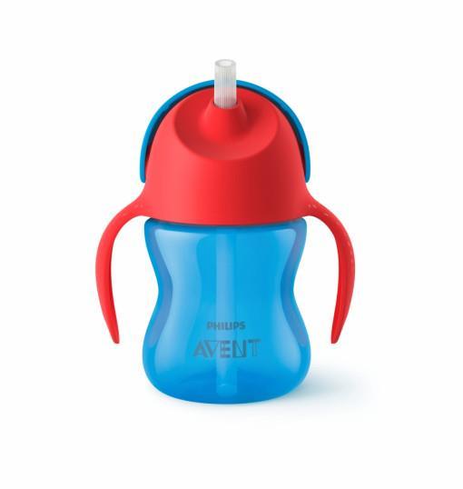 Avent Desenli Pipetli Bardak Mavi 200 ml 9m+ E SCF796/01
