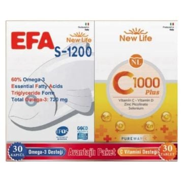 New Life Omega-3 ve C Vitamini Avantajlı Paket