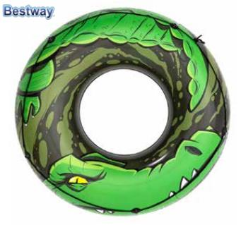 Bestway Timsah Desenli İpli Jumbo Simit 119 cm