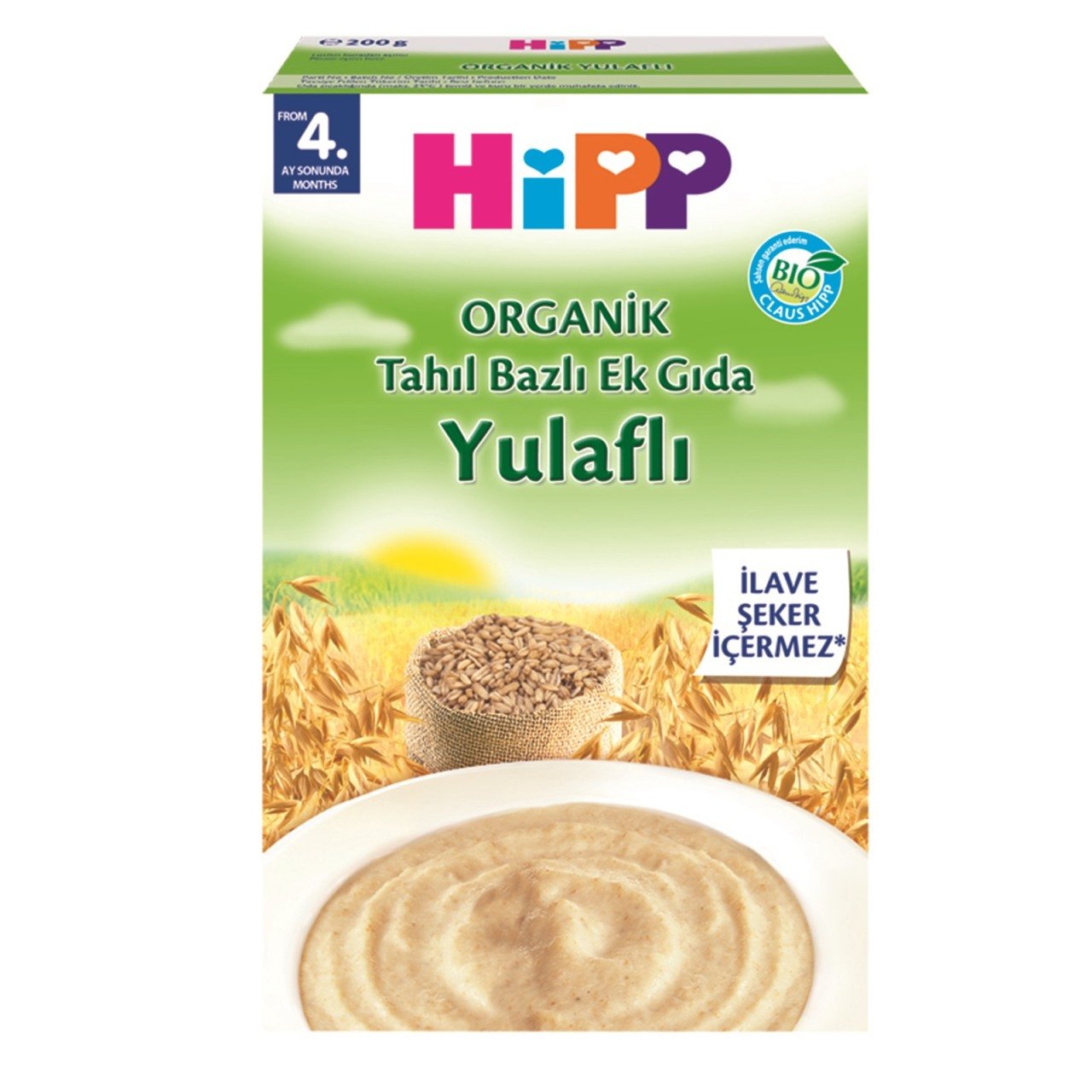 Hipp Organik Yulaflı Kaşık Maması 200 gr