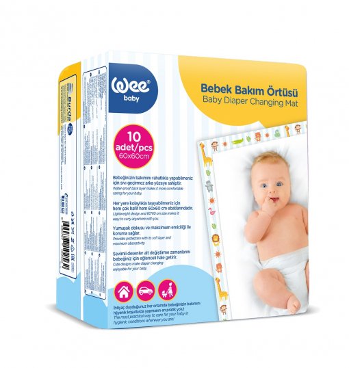 Wee Bebek Bakım Örtüsü 10 Adet