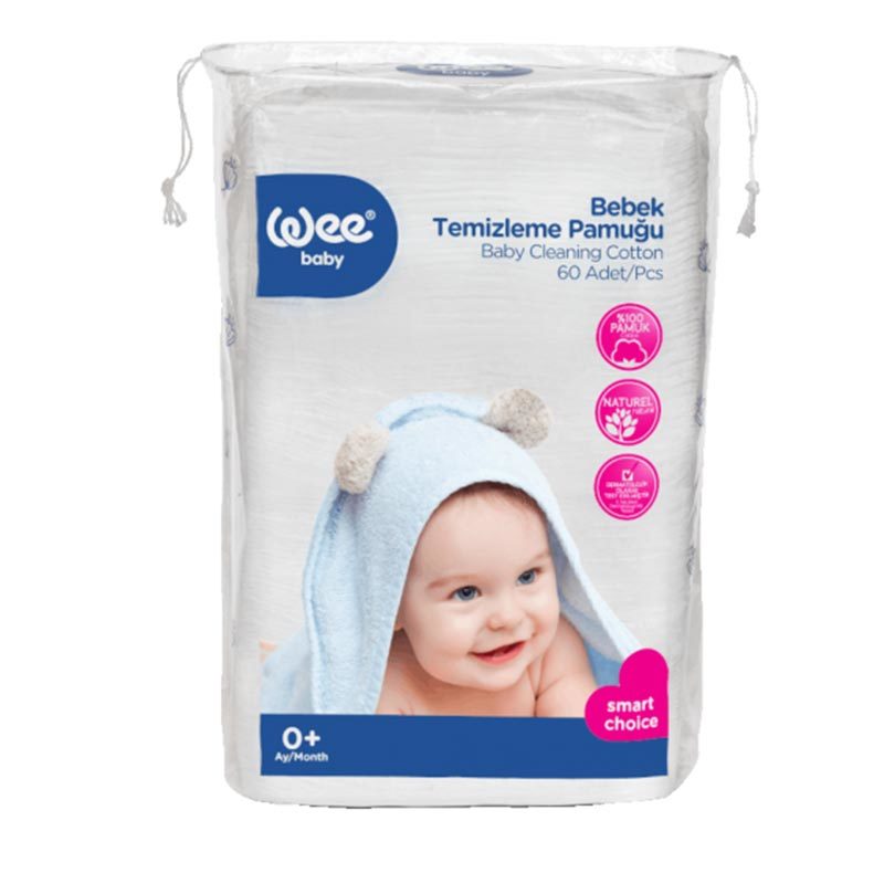 Wee Bebek Temizleme Pamuğu  60 Adet