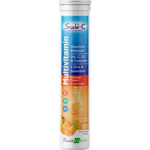 Suda C Multivitamin Orange 20 Efervesan Tablet
