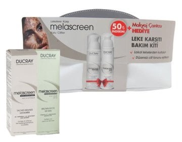 Ducray Melascreen Leke Karşıtı Bakım Kiti + Çanta HEDİYE (Kuru Ciltler)