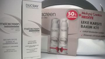 Ducray Melascreen Leke Karşıtı Bakım Kiti + Çanta HEDİYE (Kuru Ciltler)