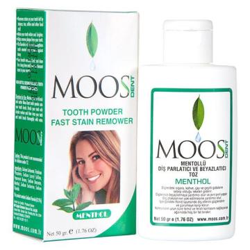 Moos Mentollü Diş Parlatıcı ve Beyazlatıcı Toz 50