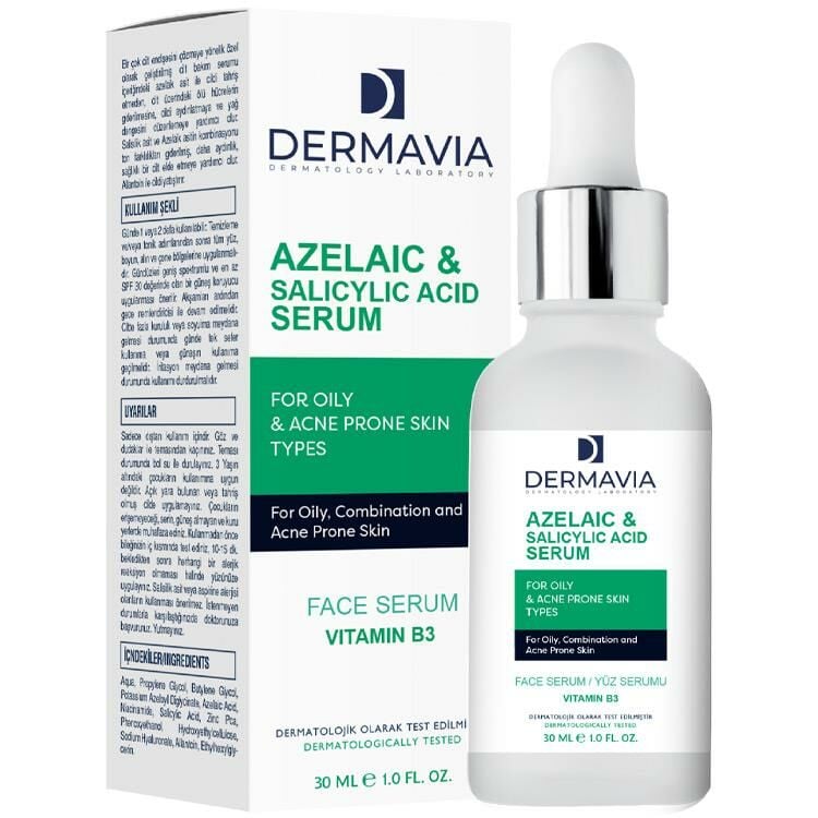 Dermavia YağlI Akne Eğilimli Cilt Tipleri İçin Yüz Serumu 30 Ml