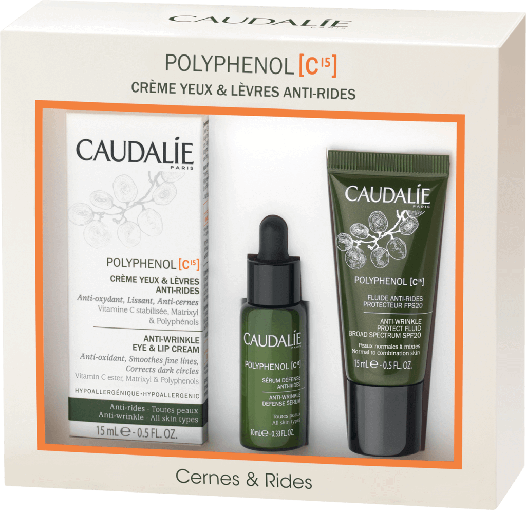 Caudalie Polyphenol C15 Anti-Wrinkle Eye & Lip Cream 15 ml Kofre