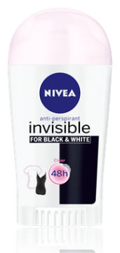 Nivea Invisible Black-White Clear Deo Stick 40 g