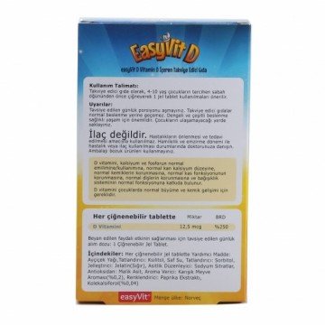 EasyVit D Kids 30 Çiğnenebilir Jel Tablet