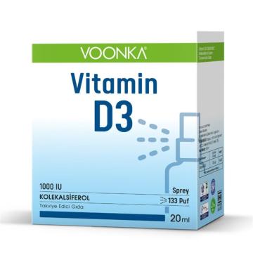 Voonka Vitamin D3 1000 IU Takviye Edici Gıda 20 ml