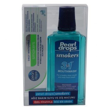 Pearl Drops Sigara İçenler İçin Diş Macunu 75 ml + Ağız Suyu 400 ml