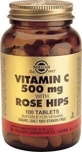 Solgar Vitamin C 500 mg With Rose Hips 100 Tablet