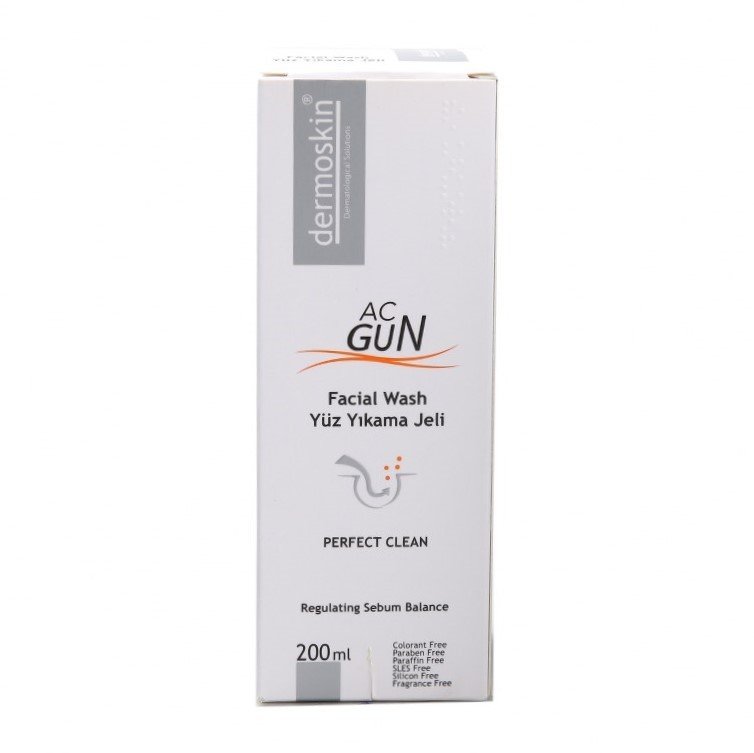 Dermoskin Acnegun Perfect Clean Facial Wash 200 ml Yüz Yıkama Jeli