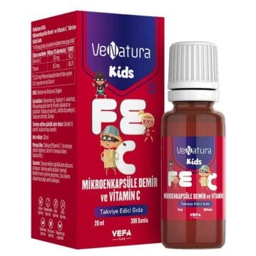 VeNatura Kids Mikroenkapsüle Demir ve Vitamin C Takviye Edici Gıda 20 ml
