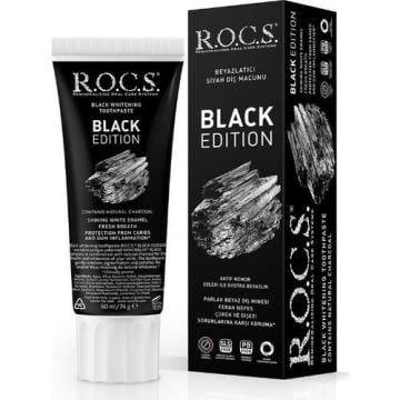 Rocs Black Edition Beyaz. Siyah Diş Macunu 60 ml