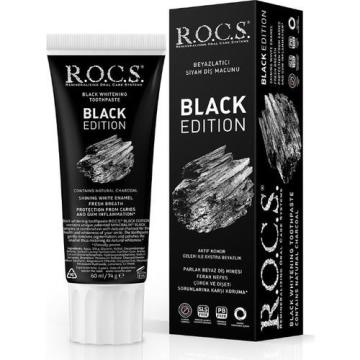 Rocs Black Edition Beyaz. Siyah Diş Macunu 60 ml