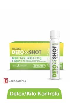 Detoxshot Kilo Kontrol Desteği, Bromelain, L-Carnitine, Krom, Detox Shot, Likit Detoks Kompleks
