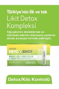 Detoxshot Kilo Kontrol Desteği, Bromelain, L-Carnitine, Krom, Detox Shot, Likit Detoks Kompleks