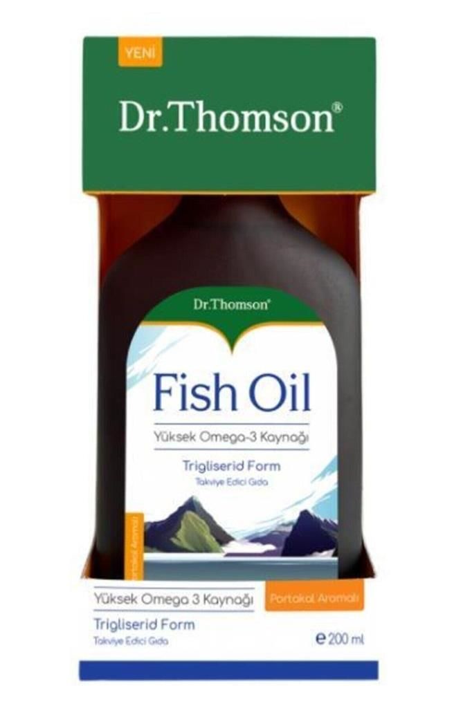 Dr.Thomson Fish Oil Omega 3 Balık Yağı Şurubu Portakal Aromalı 200 ml