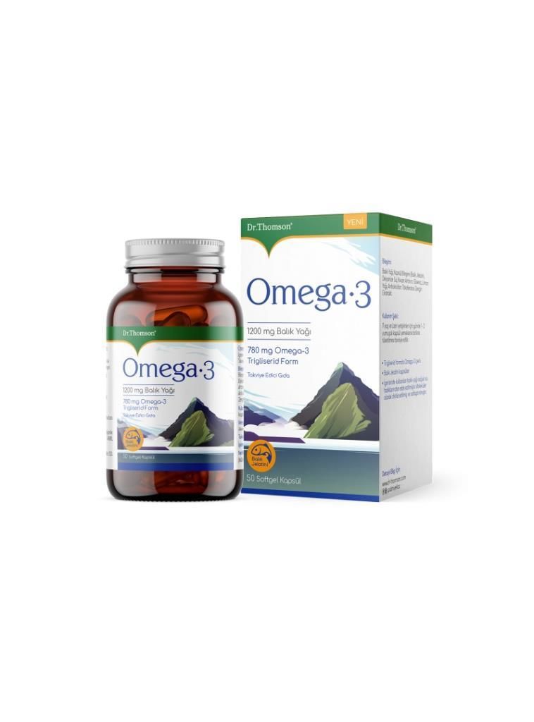 Dr.Thomson Omega.3 Balık Yağı 1200 mg 50 Softjel Kapsül