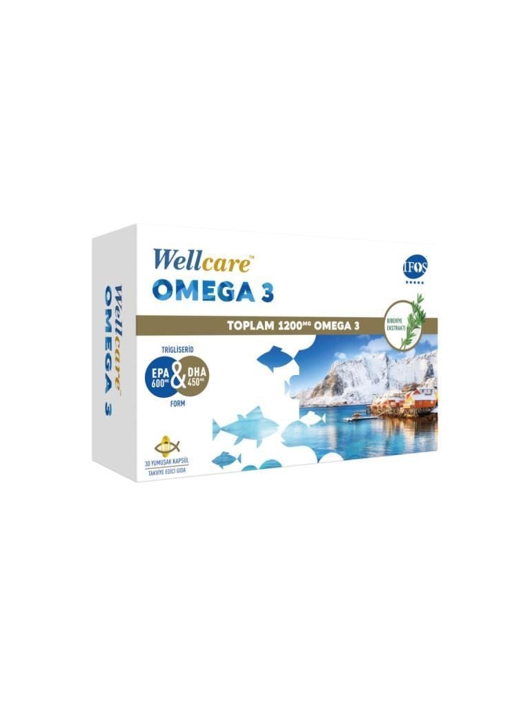 Wellcare Omega 3 1200 mg Takviye Edici Gıda 30 Yumuşak Kapsül