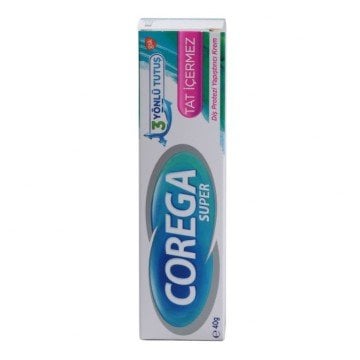 Corega Diş Protezi Yapıştırıcı 3 Yönlü Tat İçermez Krem 40 gr.