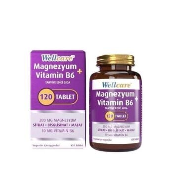 Wellcare Magnezyum Vitamin B6 200/10MG 120 Tablet