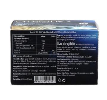 OMEPA DK2 - Vitamin D - Mena Q7 - 50 Yumuşak Kapsül