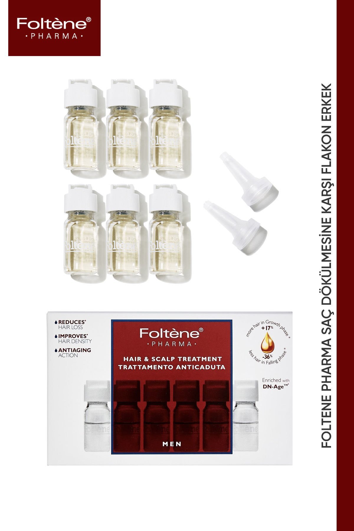 Foltene Pharma Saç Dökülmesine Karşı Erkekler İçin 24 Adet Flakon