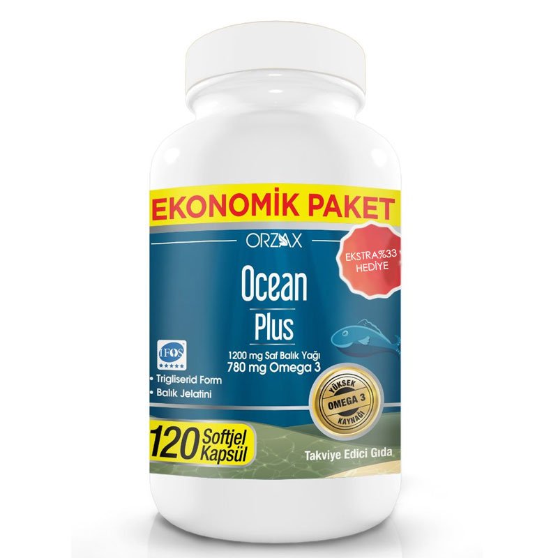 Ocean Plus Balık Yağı 120 Softjel Kapsül