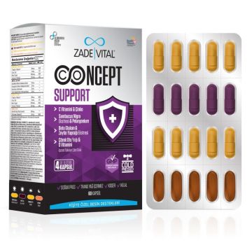 Zade Vital Concept Support 60 Kapsül Takviye Edici Gıda